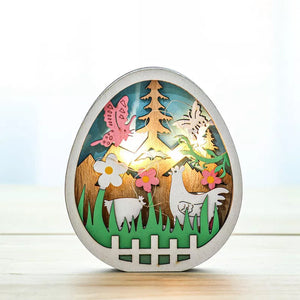 Wooden Easter Decoration with LED Light