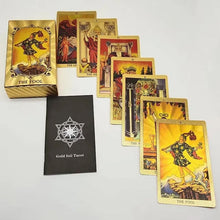Load image into Gallery viewer, Explore the Mystical World of Tarot Gold Foil Tarot
