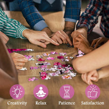 Load image into Gallery viewer, Pink Rose Flower Jigsaw Puzzle 1000 Pieces