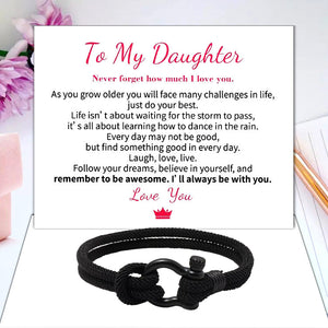 TO MY DAUGHTER LOVE YOU FOREVER NAUTICAL BRACELET