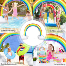 Load image into Gallery viewer, Inflatable Water Spray Rainbow Arch