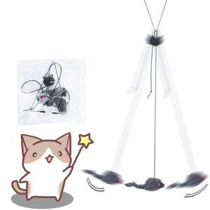 Hanging door type cat black mouse