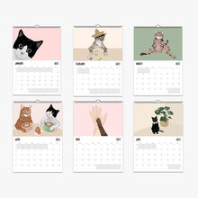 Load image into Gallery viewer, Cat Wall Calendar 2024