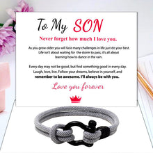 Load image into Gallery viewer, TO MY DAUGHTER LOVE YOU FOREVER NAUTICAL BRACELET