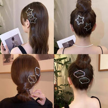 Load image into Gallery viewer, Rhinestone Bling Snap Hair Clip Barrettes (4 PCS)