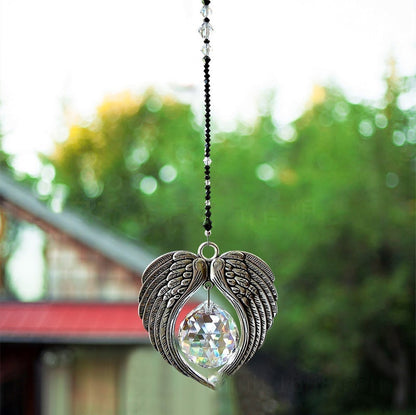 Angel Wings Crystal and Pewter Wings Suncatcher