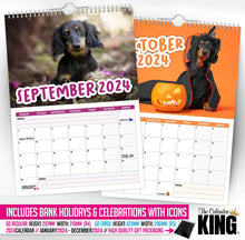 Load image into Gallery viewer, Cheeky Dachshunds - 2024 Wall Calendar