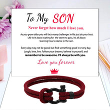 Load image into Gallery viewer, TO MY DAUGHTER LOVE YOU FOREVER NAUTICAL BRACELET