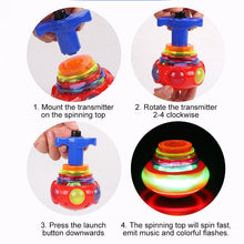 Load image into Gallery viewer, Music Flashing Spinners Toy with Launcher🎁Best Christmas Gift for Kids