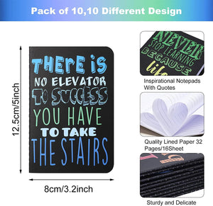 Pack of 10 pcs Mini Motivational & Funny Notebooks
