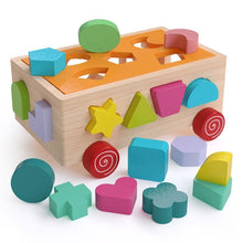 Load image into Gallery viewer, 17 hole building block car toy