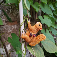 Load image into Gallery viewer, Rope Climbing Squirrel Resin Statue Figurine Ornament