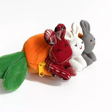 Load image into Gallery viewer, Easter Hide-and-Seek Bunnies in Carrot Pouch