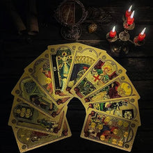 Load image into Gallery viewer, Explore the Mystical World of Tarot Gold Foil Tarot