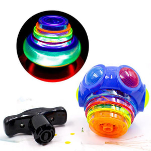 Music Flashing Spinners Toy with Launcher🎁Best Christmas Gift for Kids