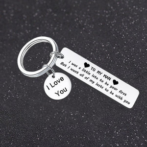 “To my man I love you” Keychain