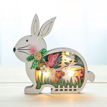 Load image into Gallery viewer, Wooden Easter Decoration with LED Light