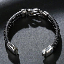 Load image into Gallery viewer, Forever Linked Together Braided Leather Bracelet