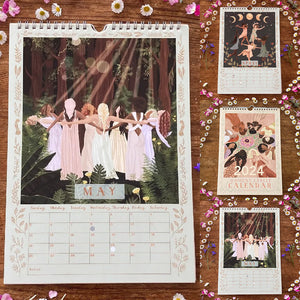 2024 Womens Circles Hanging Wall Calendar