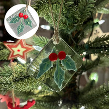 Load image into Gallery viewer, Fused Glass Christmas Tree Decoration