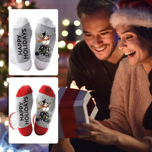 Load image into Gallery viewer, Christmas Alphabet Snowman Cotton Socks