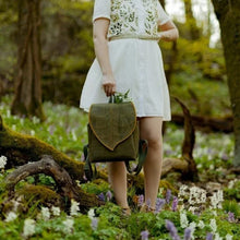 Load image into Gallery viewer, Green Cork Leather Leaf Backpack