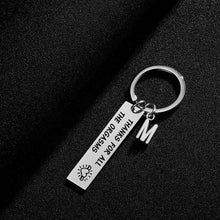 Load image into Gallery viewer, SANK®Naughty Keychain/Charm Couple Key Ring with letter pendant