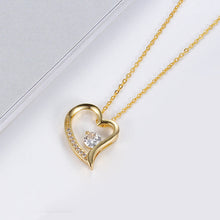 Load image into Gallery viewer, Heart Inlaid Zircon Necklace