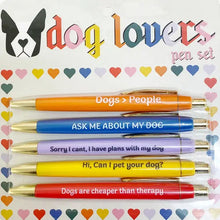 Load image into Gallery viewer, Pet Lovers Pens (Set of 5 black ink pens.)