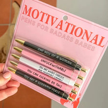 Load image into Gallery viewer, Motivational Badass funny Pens Set(5pcs)